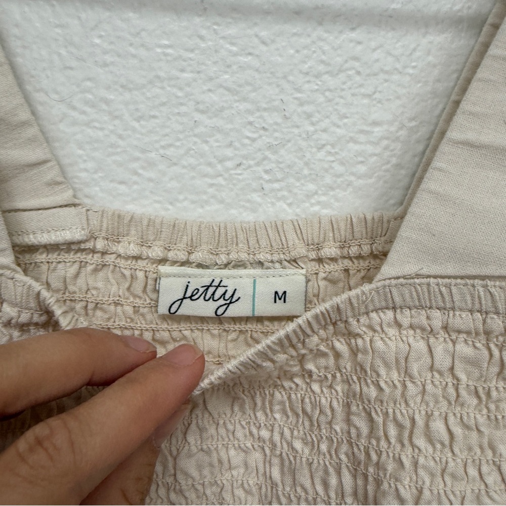 Jetty Ruched Croptop Cream Size M - Picture 2 of 6